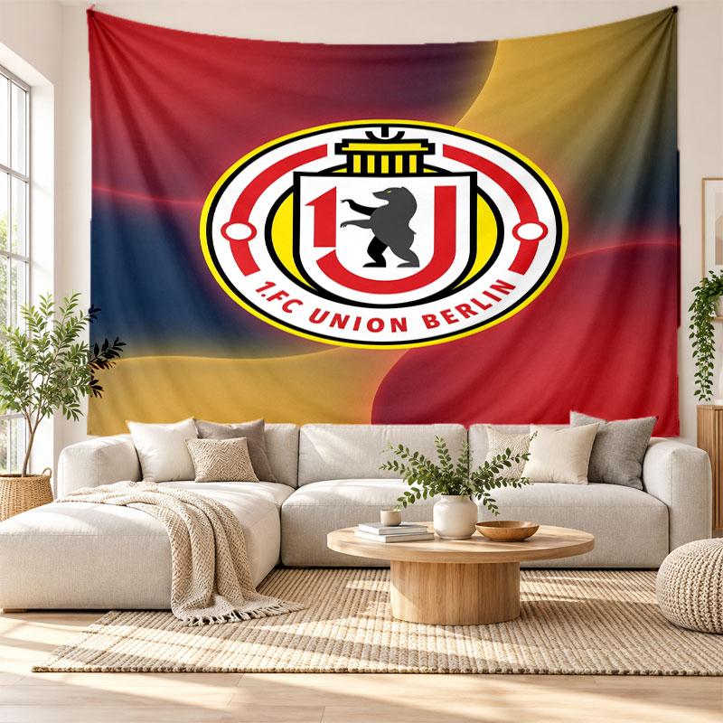 Union Berlin FC Wall Tapestry, Soft Fabric Wall Hanging, Decorative Backdrop For Bedroom Home Wall Art