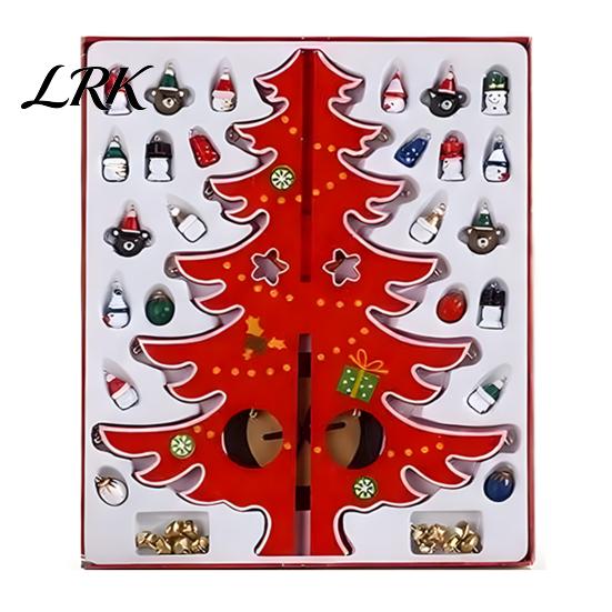 Xmas Party Table Accents Wooden Christmas Tree Ornaments, 3D Rustic Tabletop Decor Miniature Figurine for Home Desk, Reusable Nordic Style Holiday