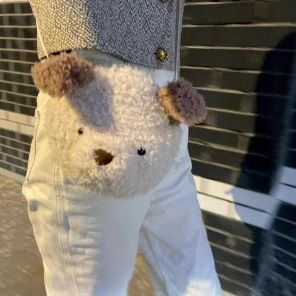 Lockige Tier Umhängetaschen: Jellycat Stil Schwein, Hund, Lamm