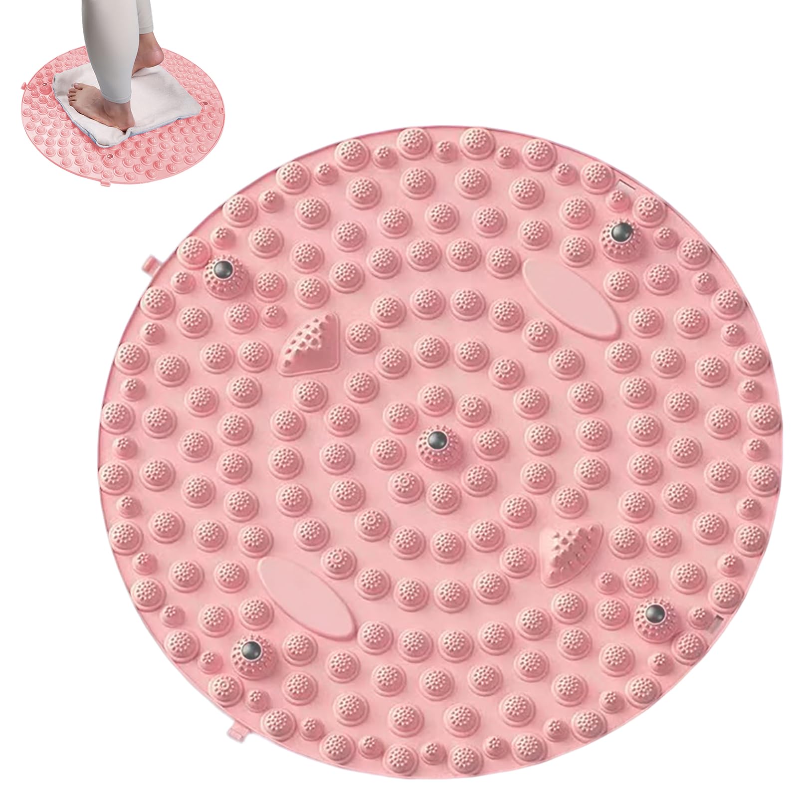 

Round Foot Reflexology Acupressure Mat for Foot Weight Foot Ergonomic Reflexology Fatigue Relief Diameter Soft, Mat, Massage, Loss, Pressure, Mat, розовый