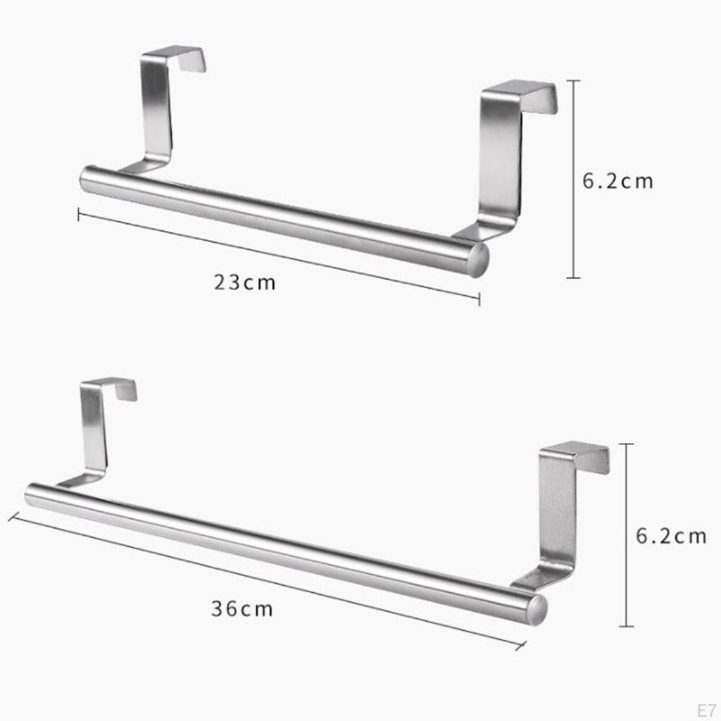 Over Door Towel Rack Holders Kitchen Shelf Cabinet Bar No Drilling Universal