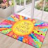 2D Flat-1pc Colorful Doorway Floor Mats , Suitable for entrance, kitchen, living room, rectangular carpet decoration.