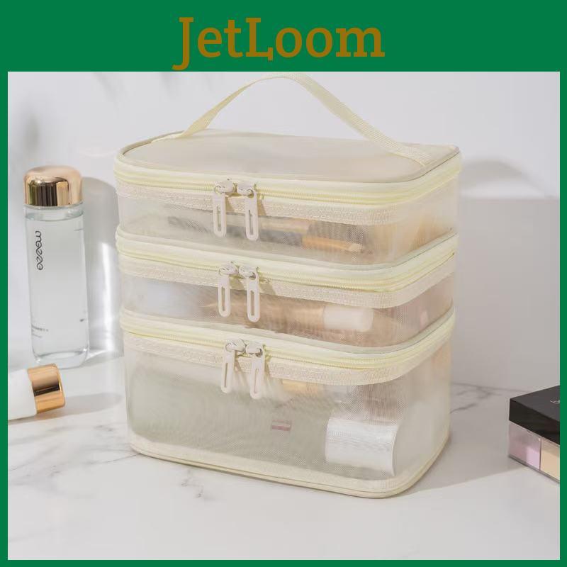 Travel Makeup Storage Bag With Mesh Nylon Large Capacity Perfect For Bathroom And Bedroom