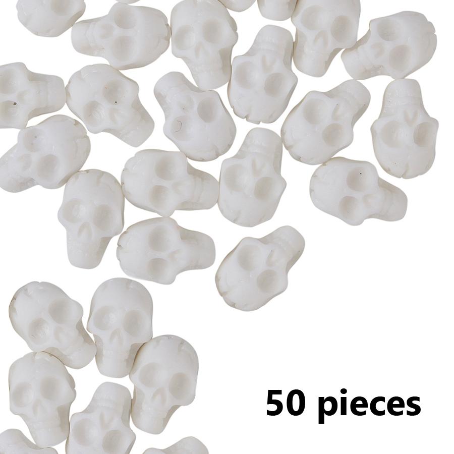 10/50Pcs Skull Nail Art Charms Flatback Beads, Punk Halloween Party Holiday Nail Art DIY Decoration
