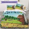 Biancheria da Letto con Motivo Gruffalò, Set Trapunta Copripiumino Federa Regalo di Compleanno per la Casa(1 * copripiumino + 2 * federa, senza nucleo)_lx
