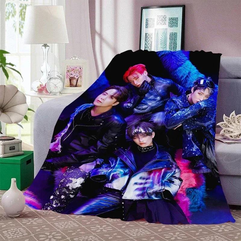Nap Blanket Sofa Winter A-Ateezs Warm Bed Fleece Camping Custom Decorative Fluffy Soft Blankets King Size Microfiber Bedding