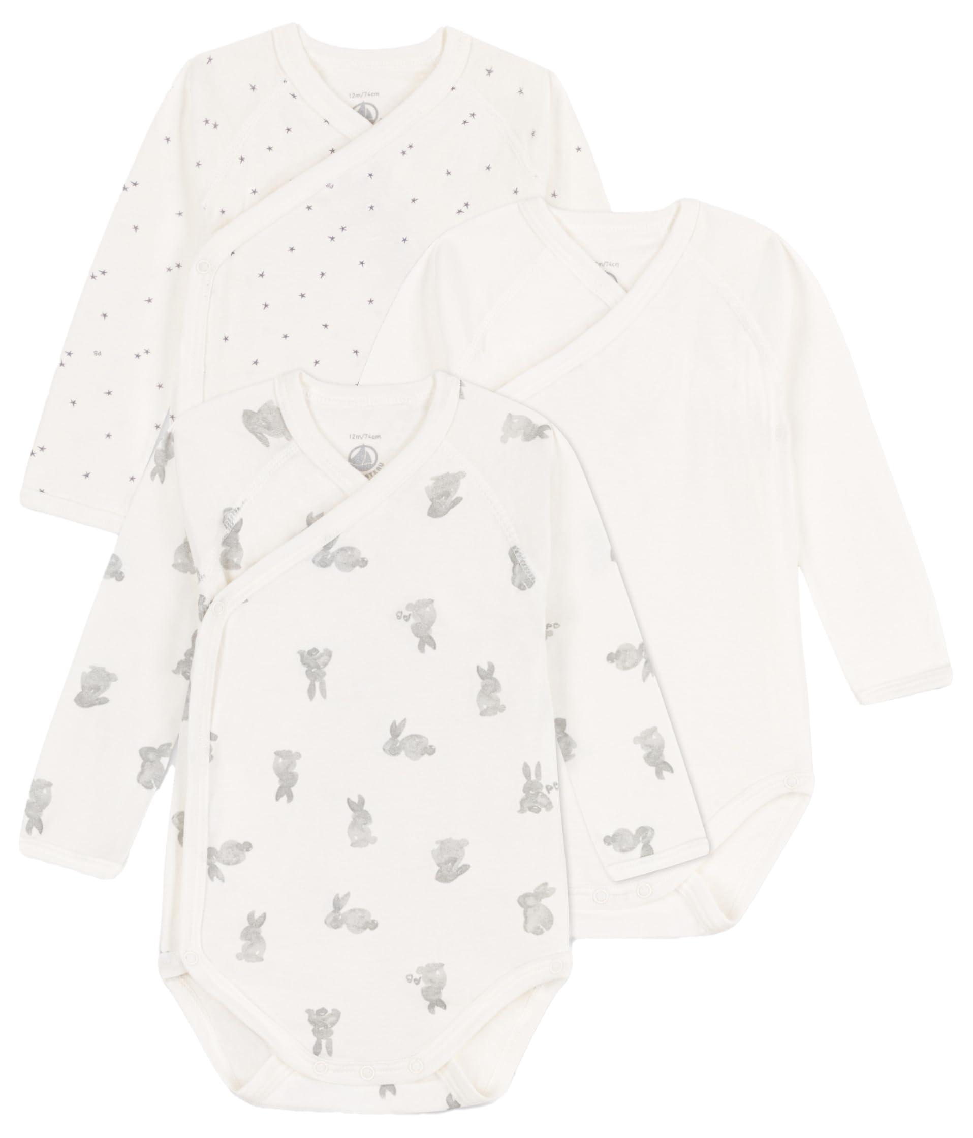 

Long sleeve matching body set A0ASC Multicolor 1 6 months 67cm [Petit Bateau] 3-piece