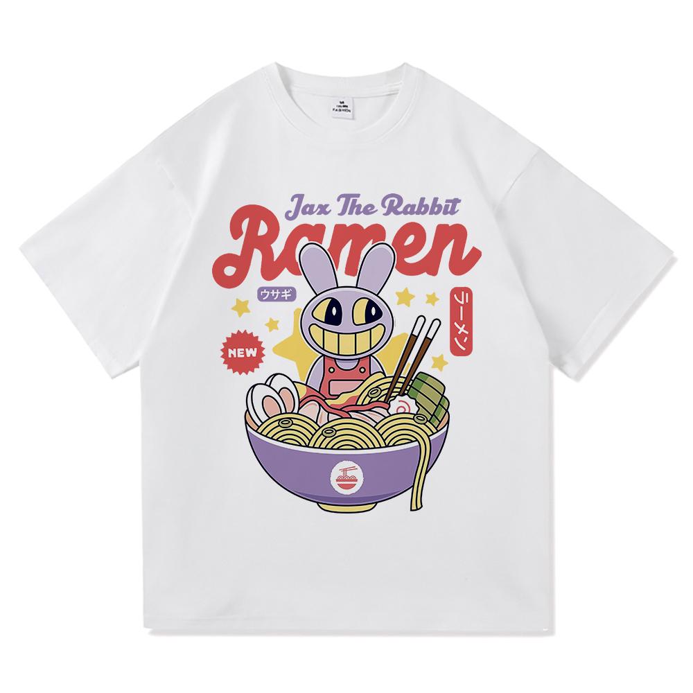 Uimitorul Circ Digital Jax Ramen Tricou Modă Bărbați Amuzant Caine Pomni Tricou Unisex Drăguț Iepure Tăiței Bumbac Tricouri
