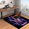 1PC Custom Name Purple Rose Paw Print Theme Floor Mat Ideal for Living Room, Game Rooms, Office, Bedroom Floor Mat Design