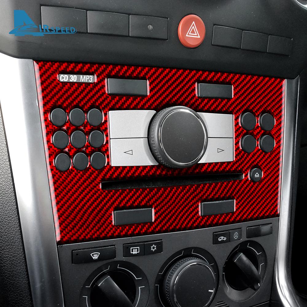 Real Soft Carbon Fiber Sticker For Vauxhall Opel Astra H MK5 2004 2005 2006 2007 2008 2009 2010 LHD RHD Car CD AC Frame Panel