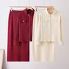 Cross-border foreign trade European and American women's clothing in the autumn of 2026, the new Xiaoxiangfeng knitted V-neck cardigan, zipper jacket,