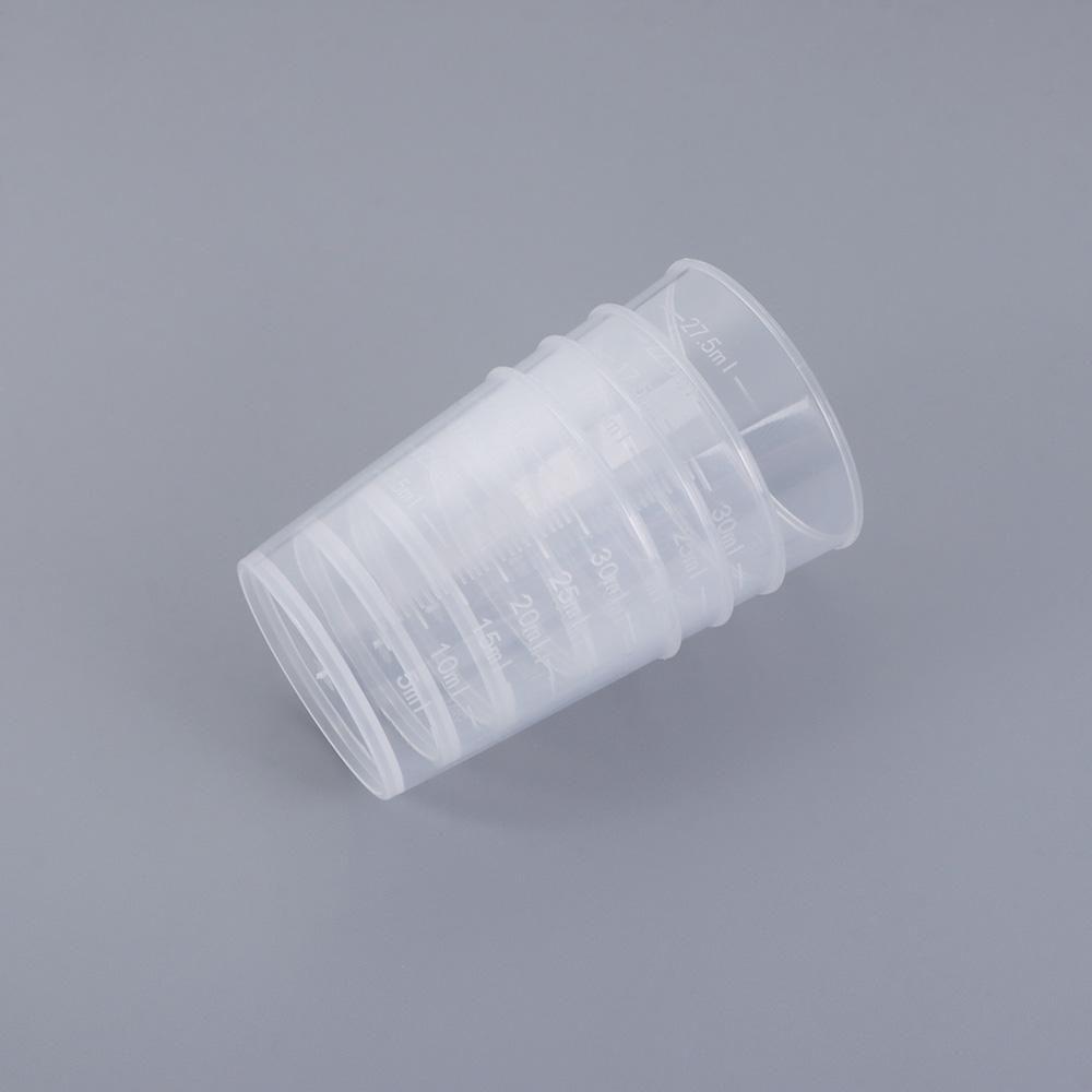 Paint Medicine Pills Plastic Transparent Graduated Cups Measuring Tool Container Scale Cups
