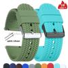 Miękkie Silikonowe Paski do Zegarka Szybkozłączka Gumowy Pasek do Zegarka 18mm 20mm 22mm 24mm do Omega do Huawei Watch Zamienny Pasek na Nadgarstek