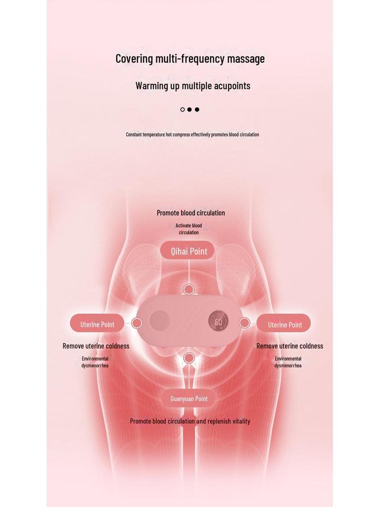 Rechargeable Electric Heating Uterus Massage Belt for Menstrual Relief