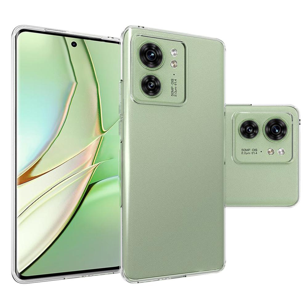 For Motorola Edge 40 5G Case Transparent TPU Phone Cover (Big Rear Lens Hole)