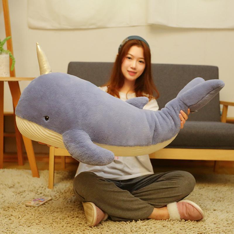 New Cute Sea Animal Shark Whale Plush Toy Doll Home Sofa Bed Pillow Holding Sleeping Gift