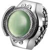 "Women's Antique Opal Ring Watch Free Size Analog Waterproof Quartz Alloy Stainless Steel Silver"
