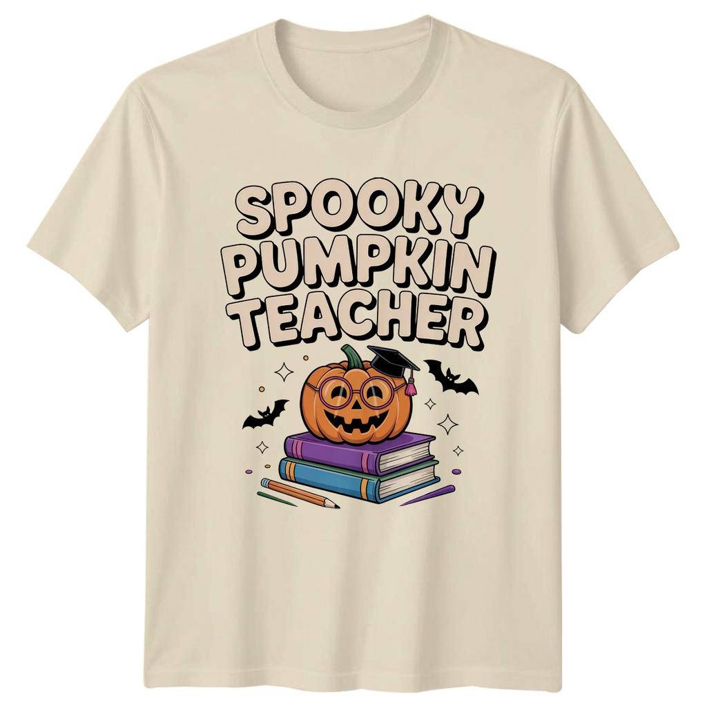 Spooky Pumpkin Teacher TShirt Halloween Teacher Gift For Him And Her