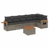 VidaXL Garden Lounge Set with Cushions 7 Pcs, Patio Sofas, Patio Furniture Set, Outdoor Furniture, Grey 3226837