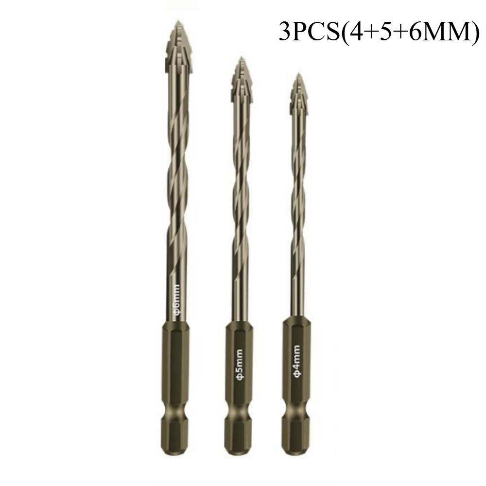 High-Four-edged 14/7Pcs 3-12mm Masonry Drill Bits Concrete Drill Bit Set Tungsten Carbide Tip Work with Concrete Stone Carbide