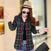 New Cotton Women's Shirts Grid Plus Size M-5XL Blouse Shirt Casual Long Sleeve Checkered Shirt  Turn-down Collar Streetwear