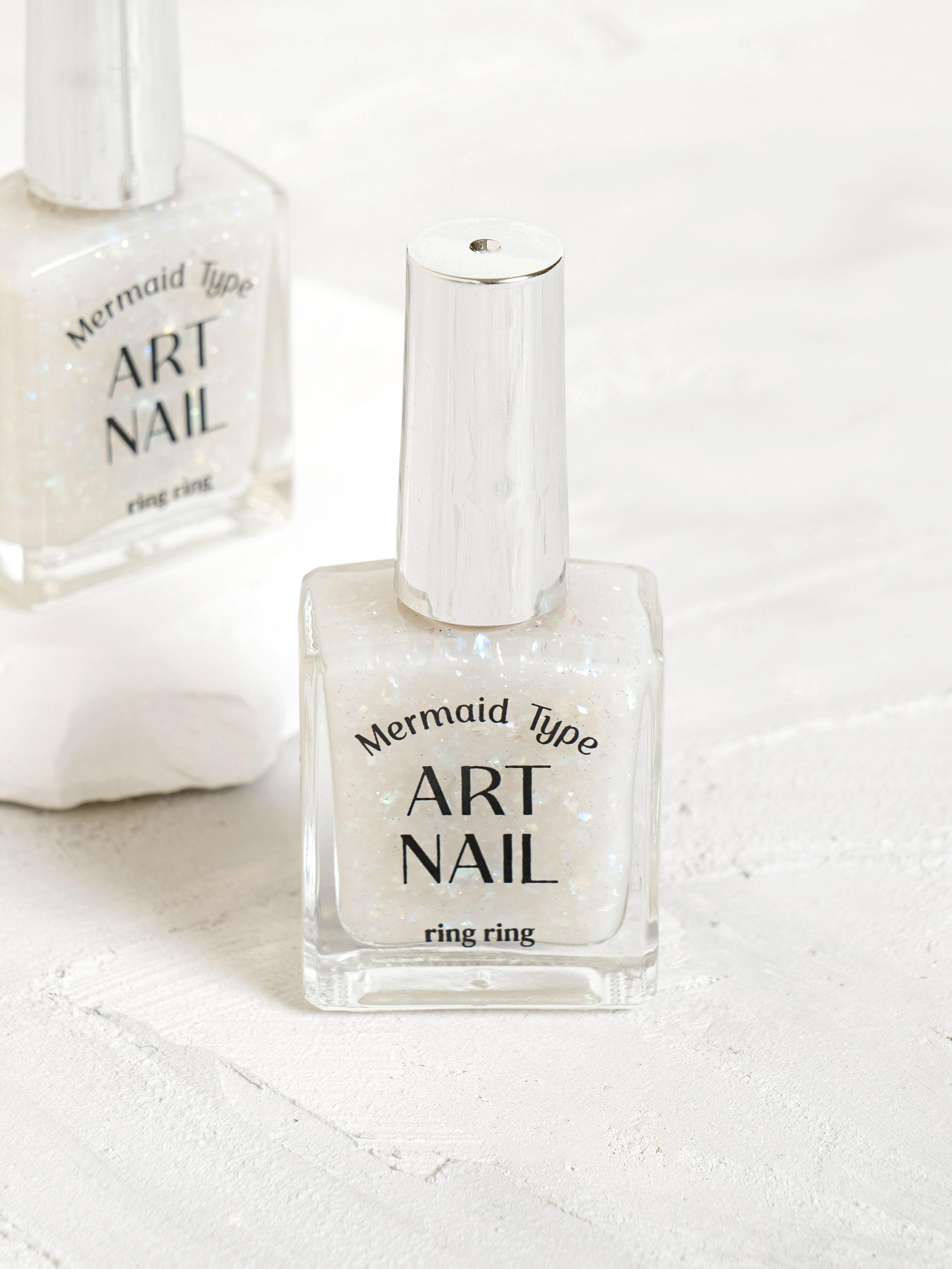 Ring Ring Art Nail Polish 13ml - Mermaid White 1ea