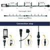 XUNXMAS Bright Christmas Lights Outdoor 300 LED String Lights