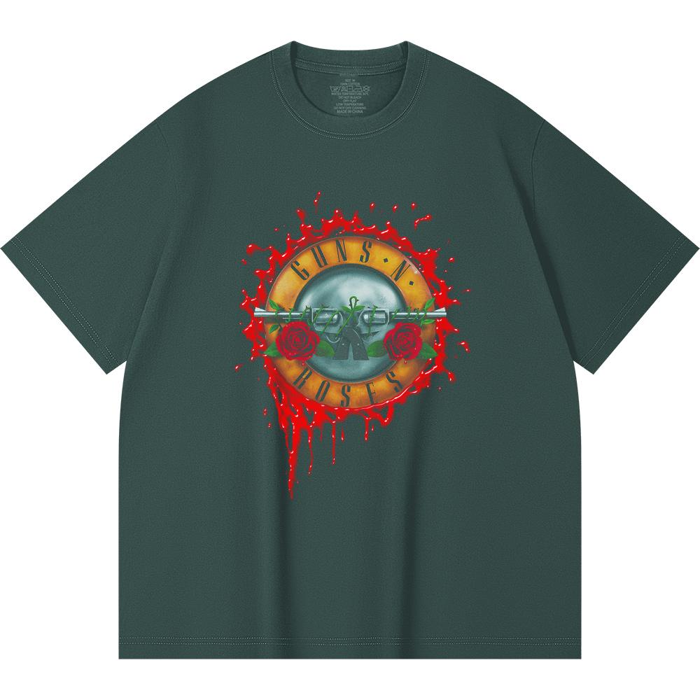 230 g/m² 100% Baumwolle Heavy Metal T-Shirt Rockband Beliebte Musik Druck Unisex Schweres Baumwoll-T-Shirt