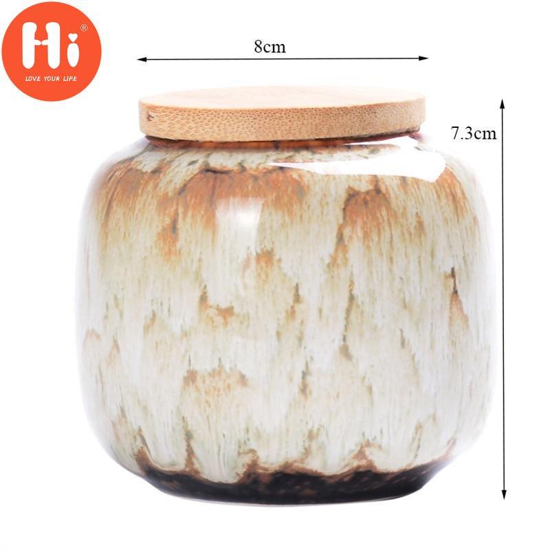Привет керамическая кухонная коробка для приправ Ретро цвет деления чайные контейнеры для еды контейнеры для еды дорожная бутылка для хранения кофе фарфоровая банка для специй