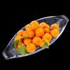 2pcs Transparent Boat Shaped Ice Cream Bowl Large Size Snack Tray Dessert Plate  Restaurants