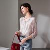 SOFSIL 2026 Summer Women's Printed Silk Blouse