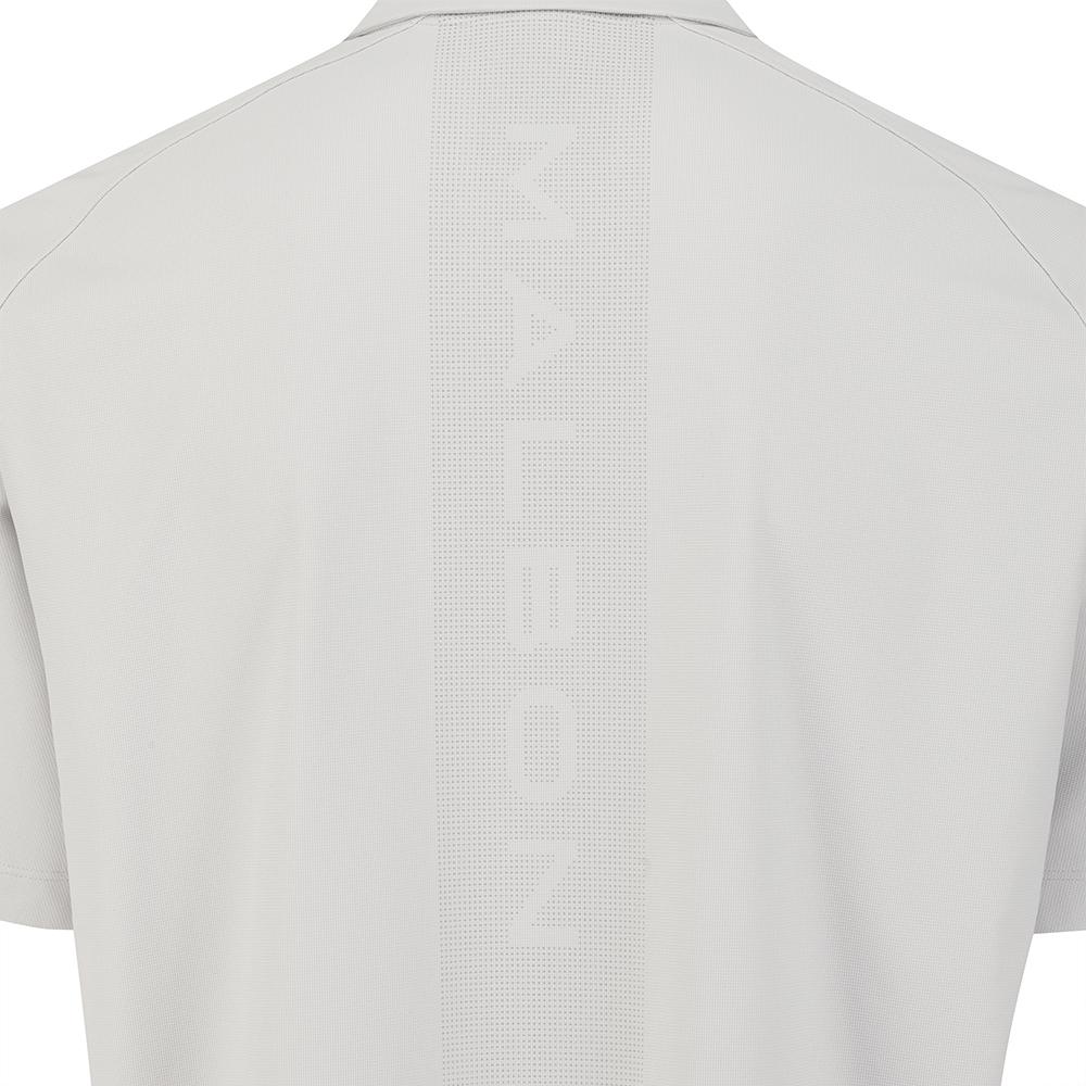 MALBON GOLF Performance Short Sleeve Polo Shirt Light Gray (Man)