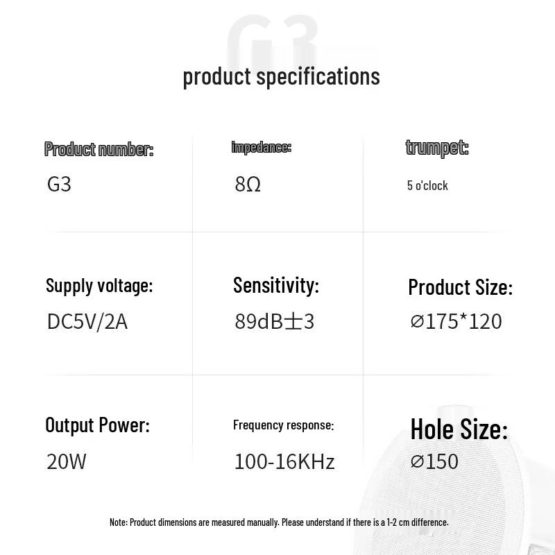 SAST G3 Wireless Bluetooth In-Ceiling Speaker System CN plug (adapter included)