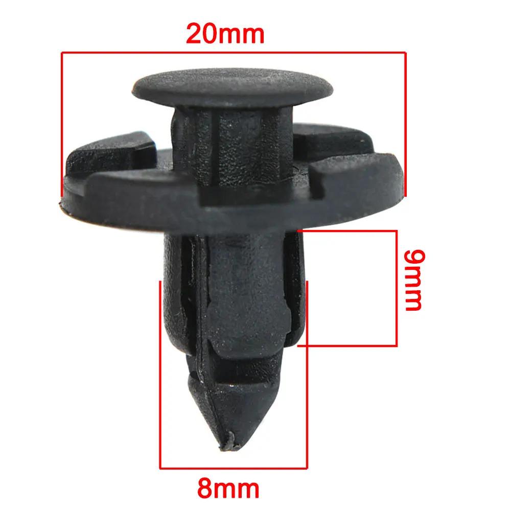 50Pcs/Set Auto Bumper Fender Push 8mm Rivet Retainer Plastic Car Fastener Clip for Universal Car Rivet Fasteners Custom