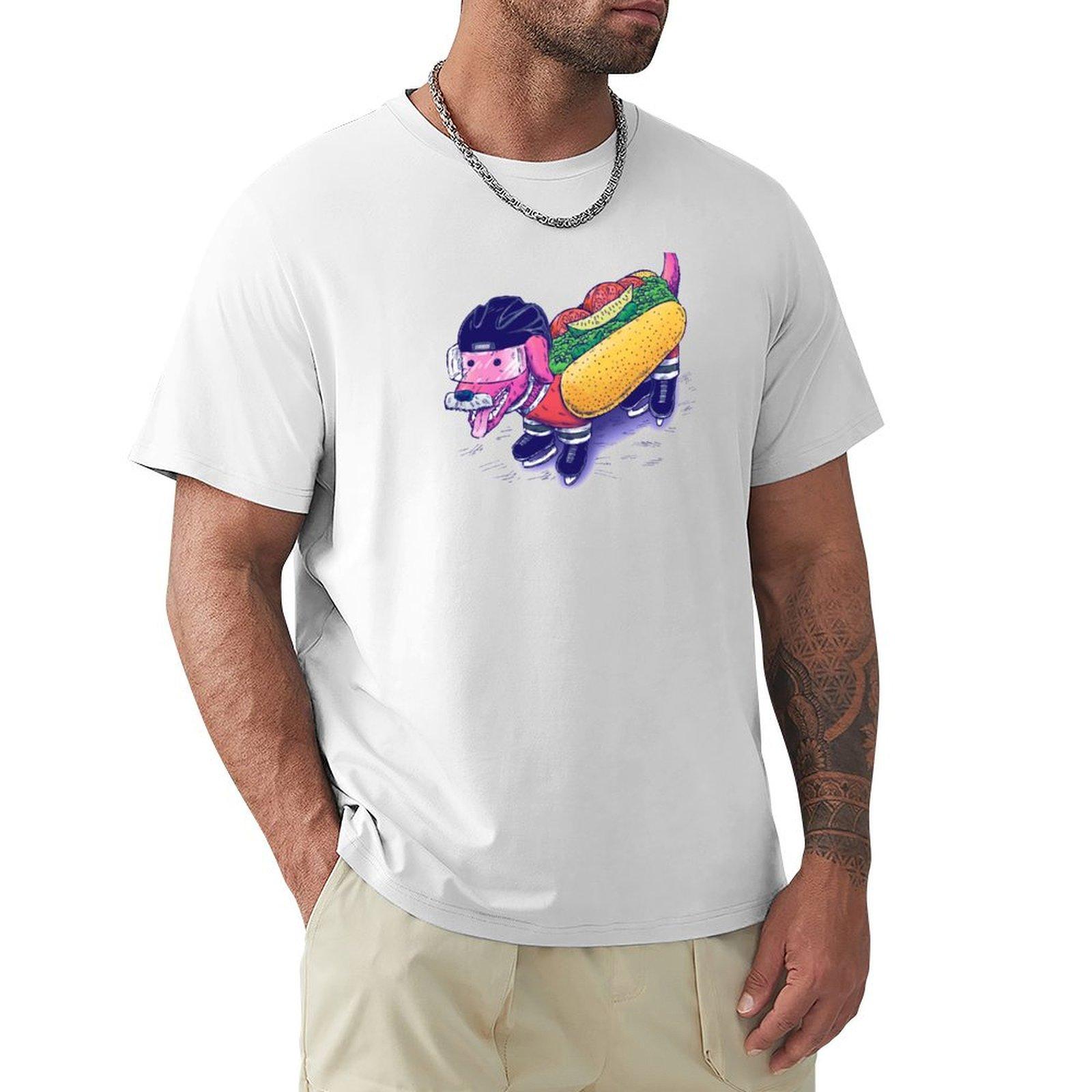 Chicago Hockey Dog Tshirt Athletic Fit Sports Short Sleeve Top S