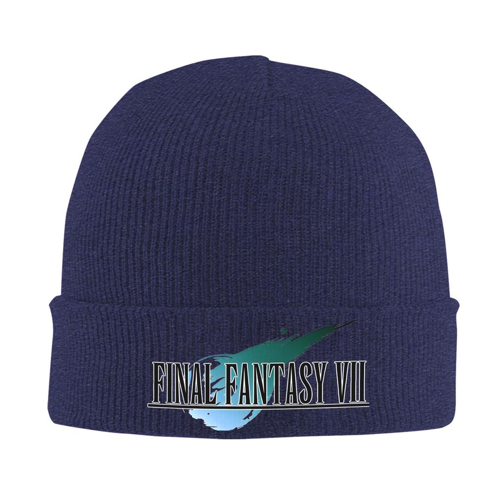 Finals Fantasyed VII Logo Merch Winter Warm Rib Knit Cuffed Beanie For Women Unisex Knitted Caps Game Beanies Skullies