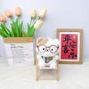 Plush Animal Doll Keychain with Glasses & Scarf - Bag Charm for Girls