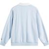 Li Ning Sports Lifestyle Series Letter Polo Neck Pullover Long Sleeve Sweatshirt Women Sweatshirt Cloud-Blue AWDUD00-2
