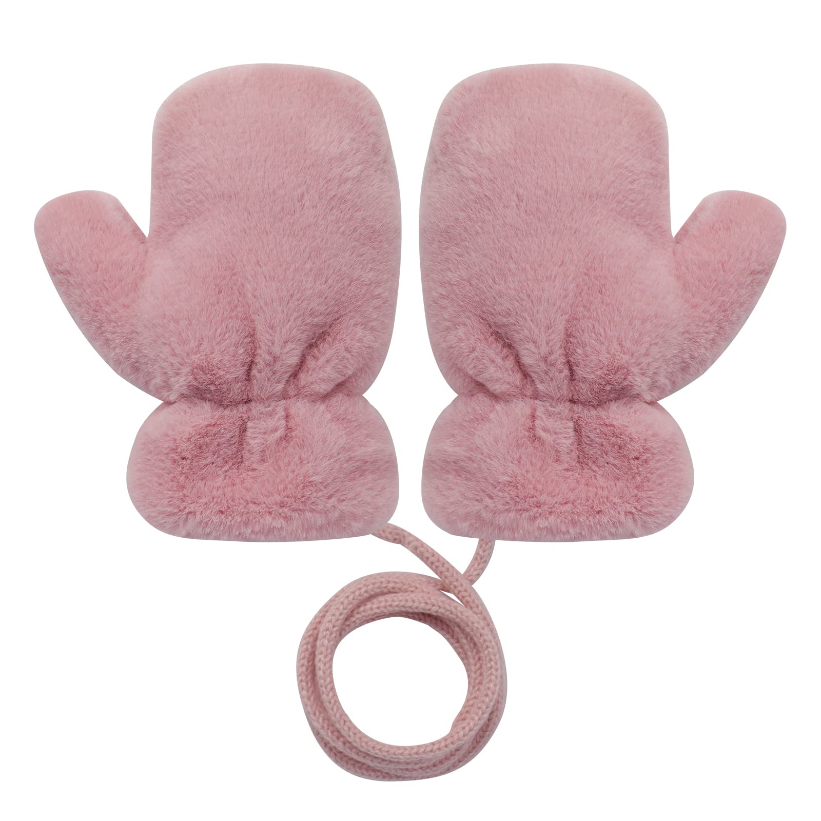 

LYING Baby Winter Cold Ages with for Girls and Perfect for School and Autumn and Solid Warm Mittens for Toddlers and Perfect for Outdoor Popular Gift розовый