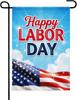 Happy Labor Day Garden ag 12x18 Inch Double Sided Patriotic American ag Outdoor Yard Decoration for Porch Lawn & Pat