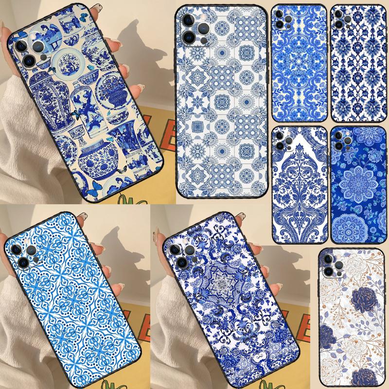 Blue And White Porcelain Case For Realme 15 14 11 12 13 Pro Plus C65 C67 C71 C63 C61 C55 C51 C53 C35 C75 GT6 GT7 Pro