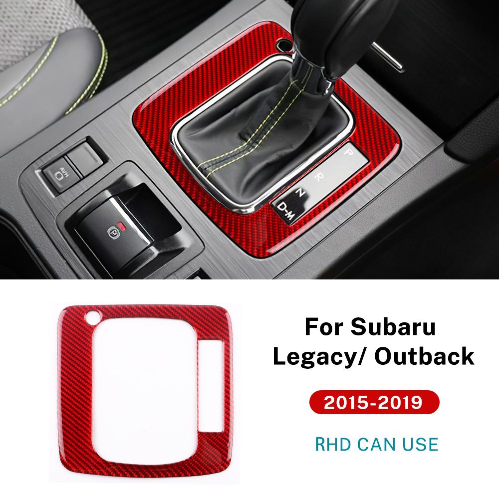 Real Carbon Fiber For Subaru Legacy Outback 2015 2016 2017 2018 2019 Accessories LHD RHD Car Gear Shift Panel Sticker Trim