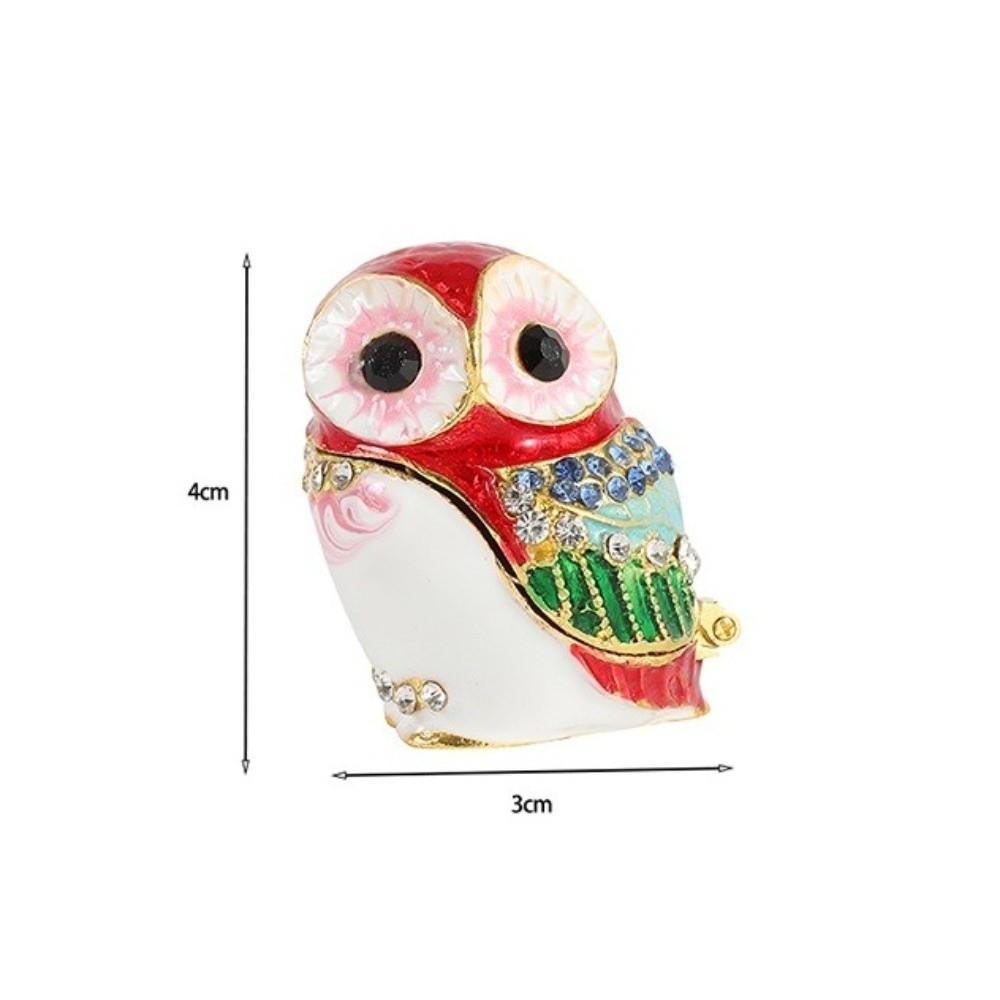 Gift Small Jewelry Box Home Decor Owl Jewelry Holder Exquisite Owl Ornament  Ring Earrings