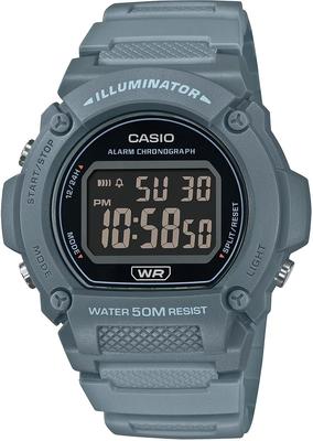 Orologio digitale standard blu grigiastro opaco modello Overseas [Casio] W-219HC-2BV da uomo [Articolo]