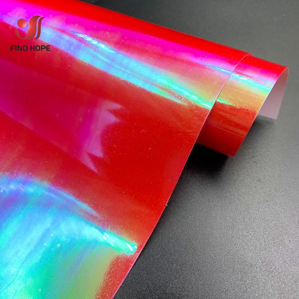 Holographic Iridescent Heat Transfer Vinyl Iron-on HTV Printing Clothing for cut DIY Christmas Decor 30*25cm/50cm