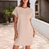 Women's Foreign Trade Fashion Round Neck Sleeveless Pocket Dress