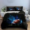 American Football Sports Decor Set Bedding Set With 1 Duvet Cover 2 Pillowcases Single Double King Queen, Gift