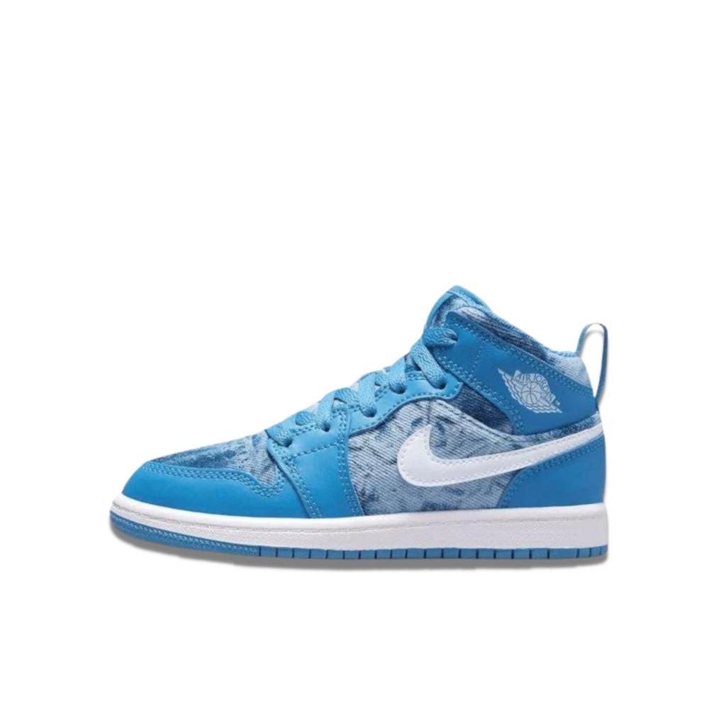 Air Jordan 1 Mid Washed Denim Enfant et Bébé