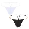 Men Thong Ice Silk Underwear Sexy Metal Chains Comfortable Hollow Out G-Strings Briefs Slim Fit High Elasticity Panties