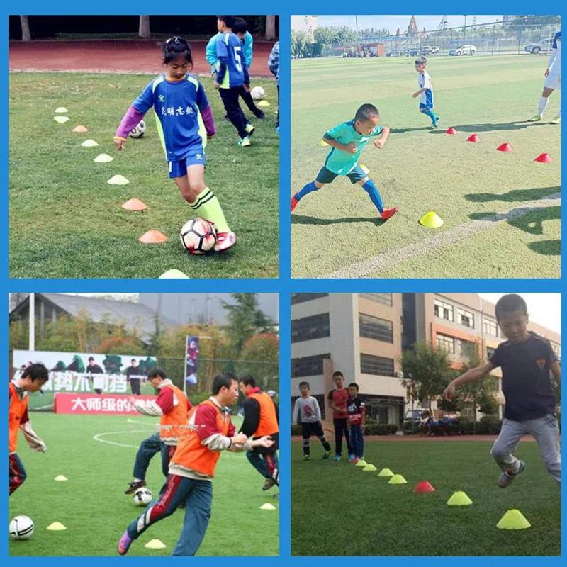 Kid 10Pcs Soccer Disc Cones Set Soccer Pro Agility Discs Dish Sport Space Cones Football Sensory Training Equipment Ball Boy Toy